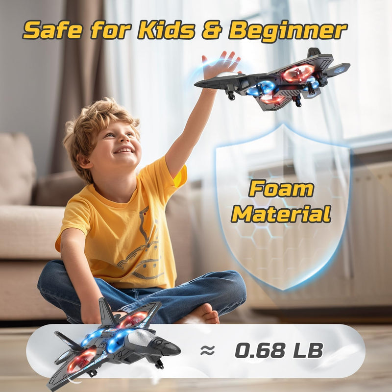 HOLYFUN Drone for Kids and Beginners RC Plane with Light, Remote Control Airplane Quadcopter Helicopter with Auto Hovering, 3D Flip and 2 Batteries (18 Mins), Great Gift Toy for Boys and Girls