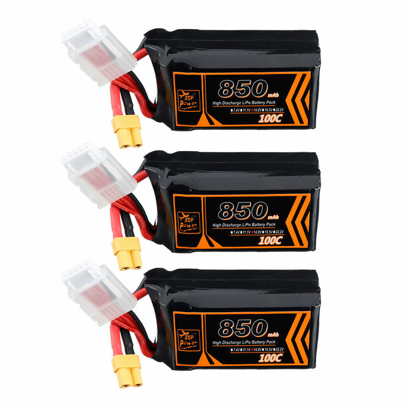 ZOP Power 14.8V 850mAh 100C 4S Lipo Battery XT30 Plug for RC Racing Drone