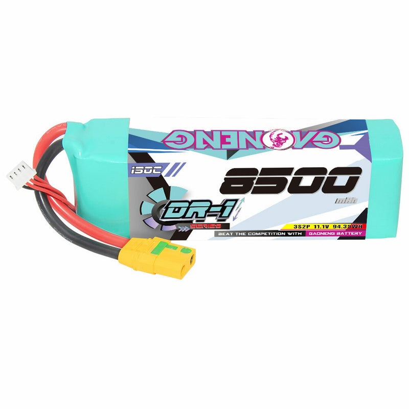 Gaoneng 11.1V 8500mAh 150C 3S LiPo Battery XT90-S / T Plug for 1/8 RC Cars