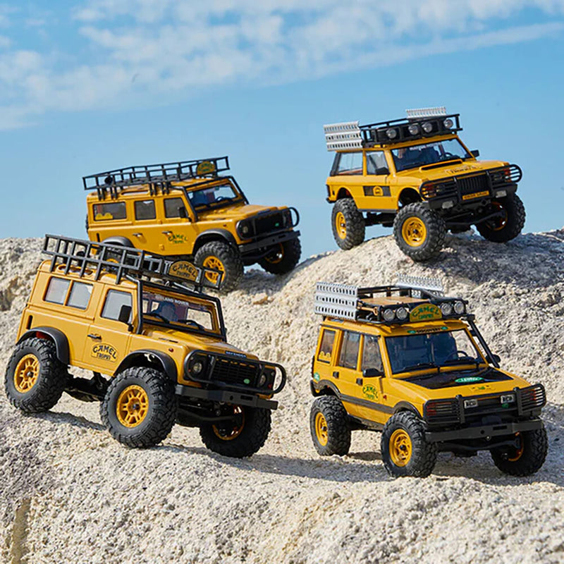 FMS FCX24M RTR 1/24 2.4G 4WD RC Car for Land Rover Camel Trophy Edition Rock Crawler Off-Road Climbing Truck Two Speed LED Lights Vehicles Models Oil Filled Shocks Toys