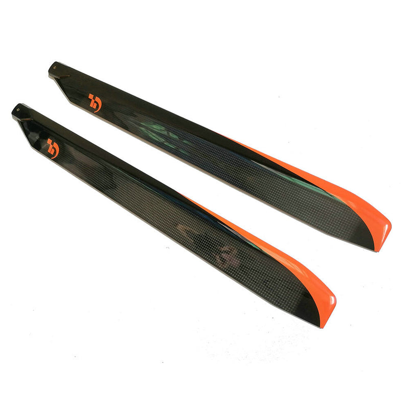 1 Pair FUNFLY 610mm Carbon Fiber Main Blade for 600 Class Helicopter