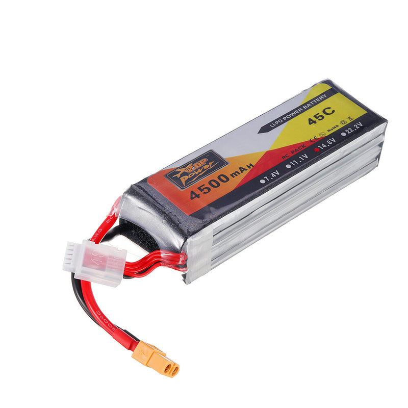 2Pcs ZOP Power 14.8V 4500mAh 4S 45C Lipo Battery XT60 Plug For RC Car Boat Quadcopter