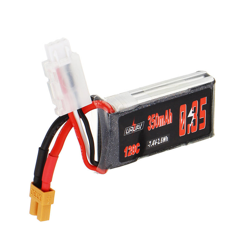 URUAV 7.4V 350mAh 120C 2S Lipo Battery XT30 Plug for DarwinFPV Baby Ape Pro Whoop Mobula7 Beta75x