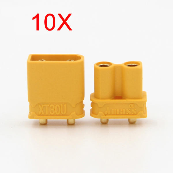 10X Amass XT30UPB XT30 UPB 2mm Plug Male Female Bullet Connectors Plugs For RC Drone Airplane Battery