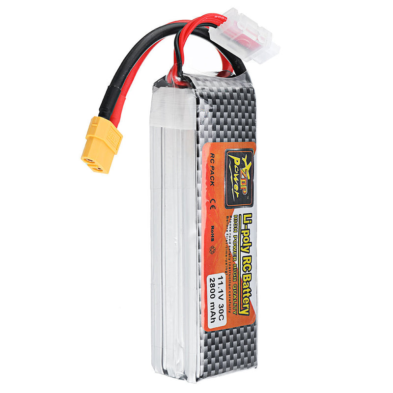 ZOP Power 11.1V 2800mAh 3S 30C Lipo Battery XT60 Plug