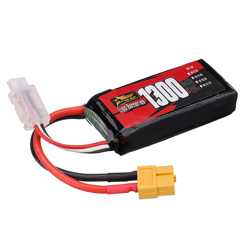 ZOP Power 2S 7.4V 1300mAh 60C LiPo Battery XT60 Plug for RC Drone