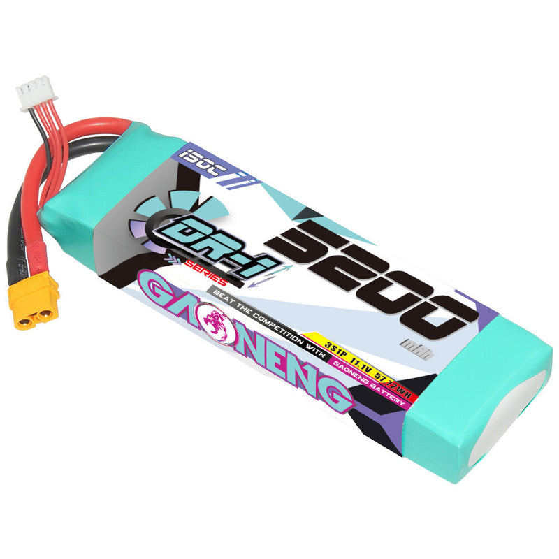 Gaoneng 11.1V 5200mAh 150C 3S LiPo Battery XT60 Plug for 1/10 1/8 1/7 Scale RC Cars