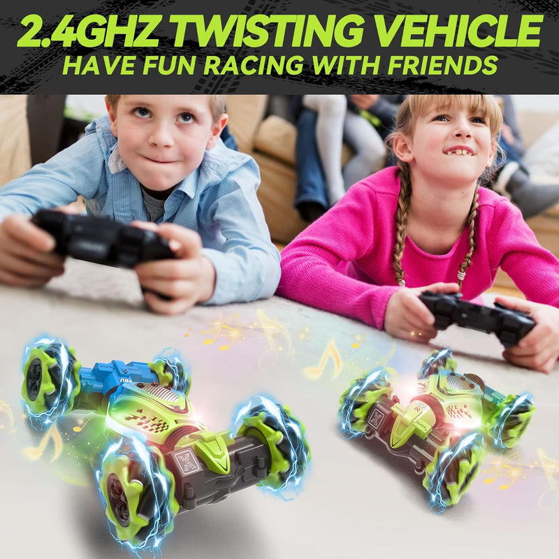 Dysaim Gesture RC Car Hand Controlled Stunt Car for 6-12 yr Boys Girls, 2.4GHz Remote Control Gesture Sensor Toy Cars Drift Twist Car with Light Music for Kids Birthday Xmas Gift