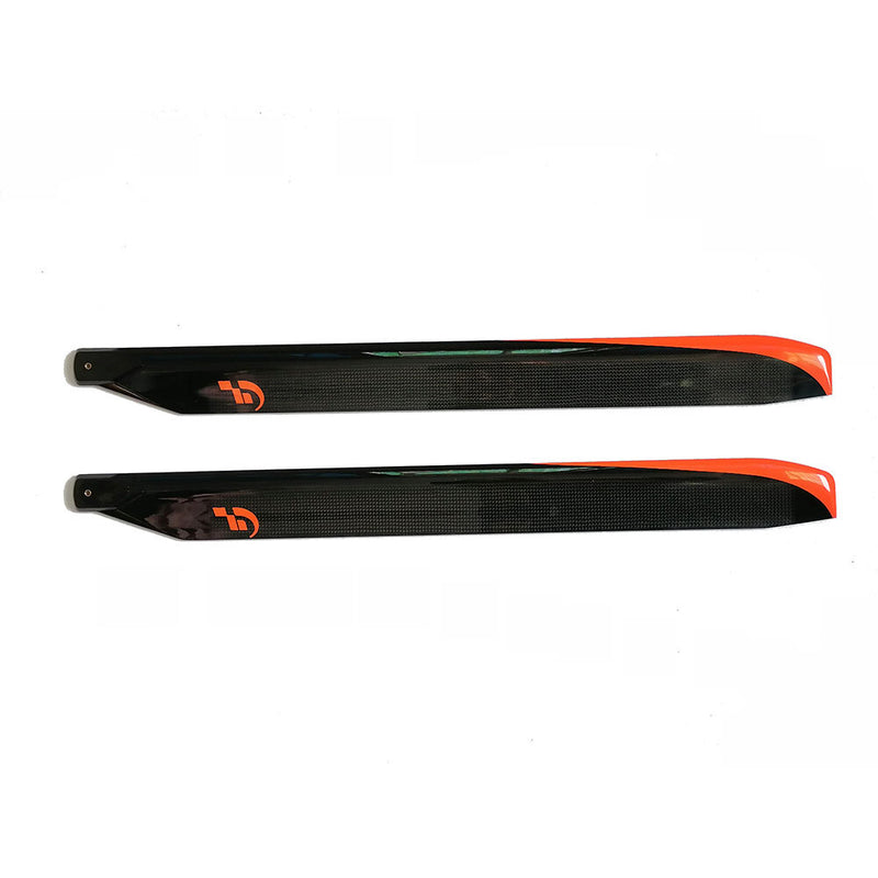 1 Pair FUNFLY 610mm Carbon Fiber Main Blade for 600 Class Helicopter