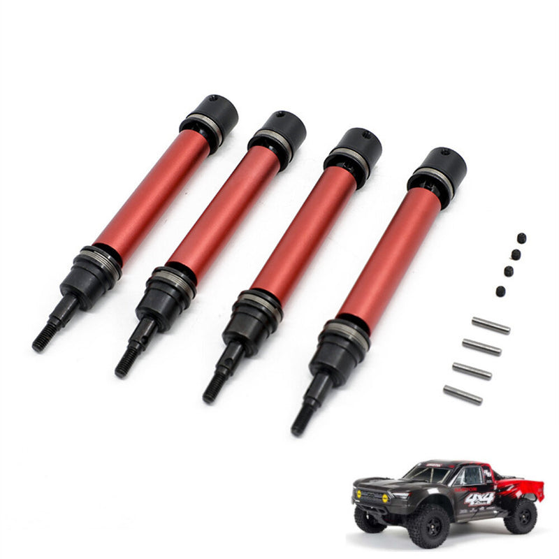 4PCS Upgraded CVD Universal Drive Shaft Front Rear for ARRMA 1/10 Granite Senton BIG ROCK VORTEKS Typhon RC Car Vehicles Models Parts