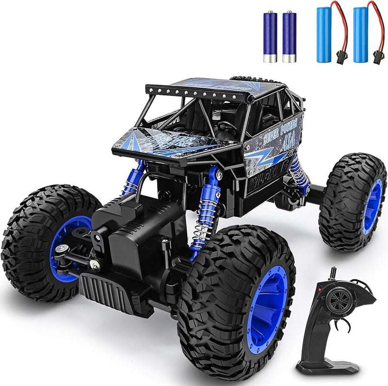 YEZI RC Car 1:18 Large Scale, 2.4Ghz All Terrain Waterproof Remote Control Truck,4x4 Electric Rapidly Off Road Car, Remote Control Car for Kids Boys Adults