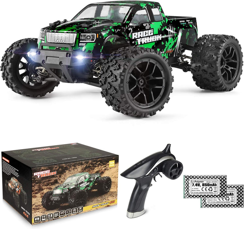 HAIBOXING 1:18 Scale All Terrain RC Car 18859, 36 KPH High Speed 4WD Electric Vehicle with 2.4 GHz Remote Control, 4X4 Waterproof Off-Road Truck with Two Rechargeable Batteries