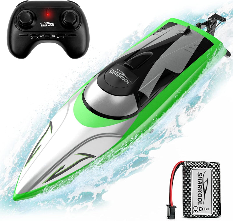 H106 RC Boat - 20+MPH Fast RC Boats for Adults & Kids, 2.4GHz Remote Control Boat for Boys, Radio Controlled Boats with Rechargeable Battery, Remote Control Boat for Pool&Lake with LED Effect