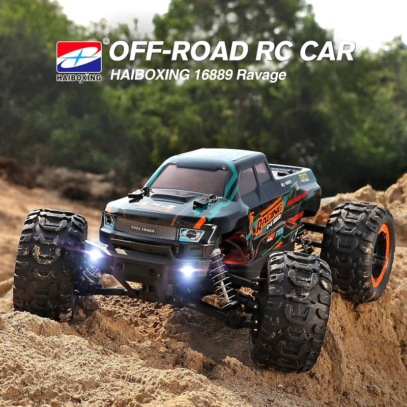 HAIBOXING RC Cars 16889, 1:16 Remote Control Car for Adults, High-Speed 36km/h RC Trucks RTR RC Crawler 2.4G All Terrain Waterproof Off-Road Vehicle with 2 Batteries Gifts Toys for Kids, Boys 8+