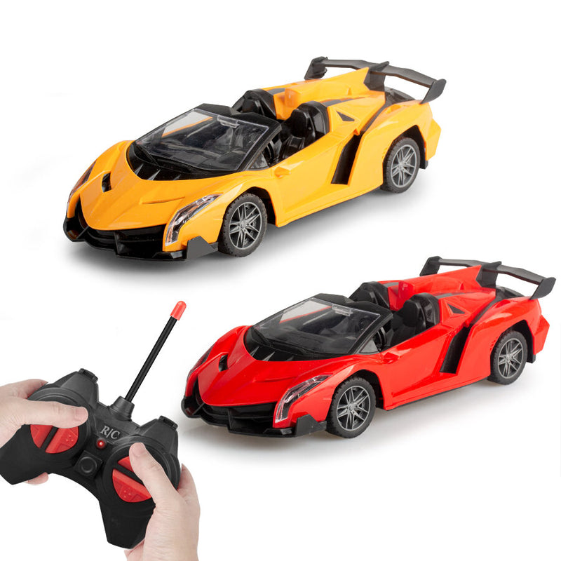 4CH Remote Control Car RC Car 1/18 Scale Electric Sport Racing Hobby Toy Drift Car Vehicle with Lights Kids Toys Gifts for Boys