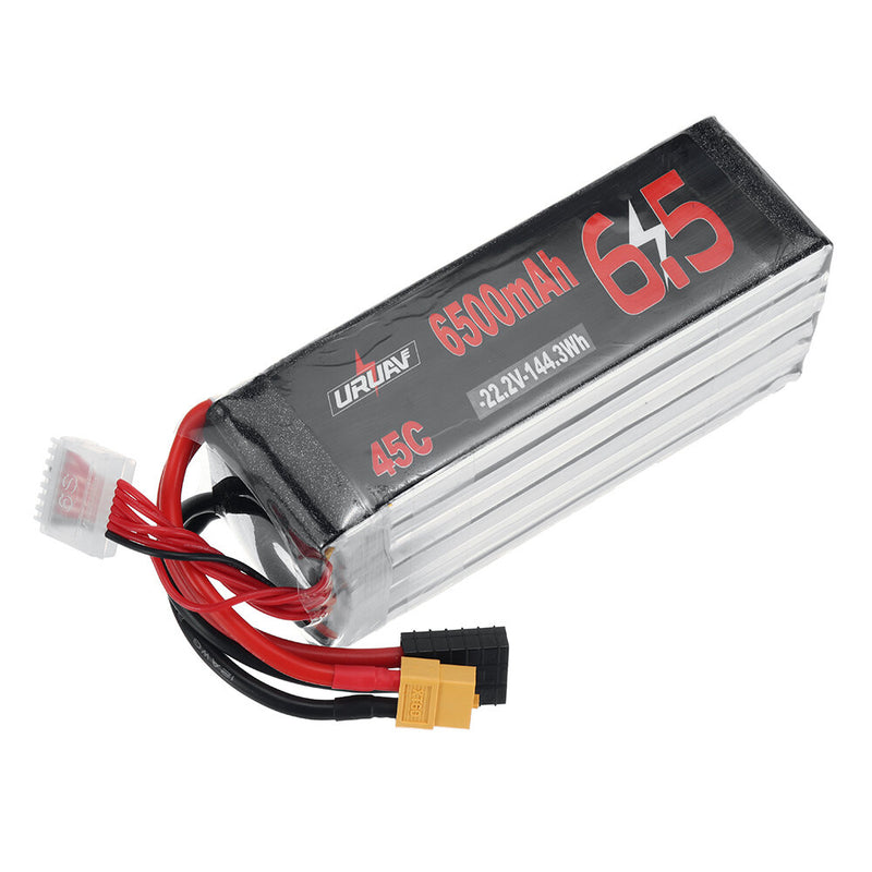 URUAV 22.2V 6500mAh 45C 6S LiPo Battery XT60 Plug for RC Drone