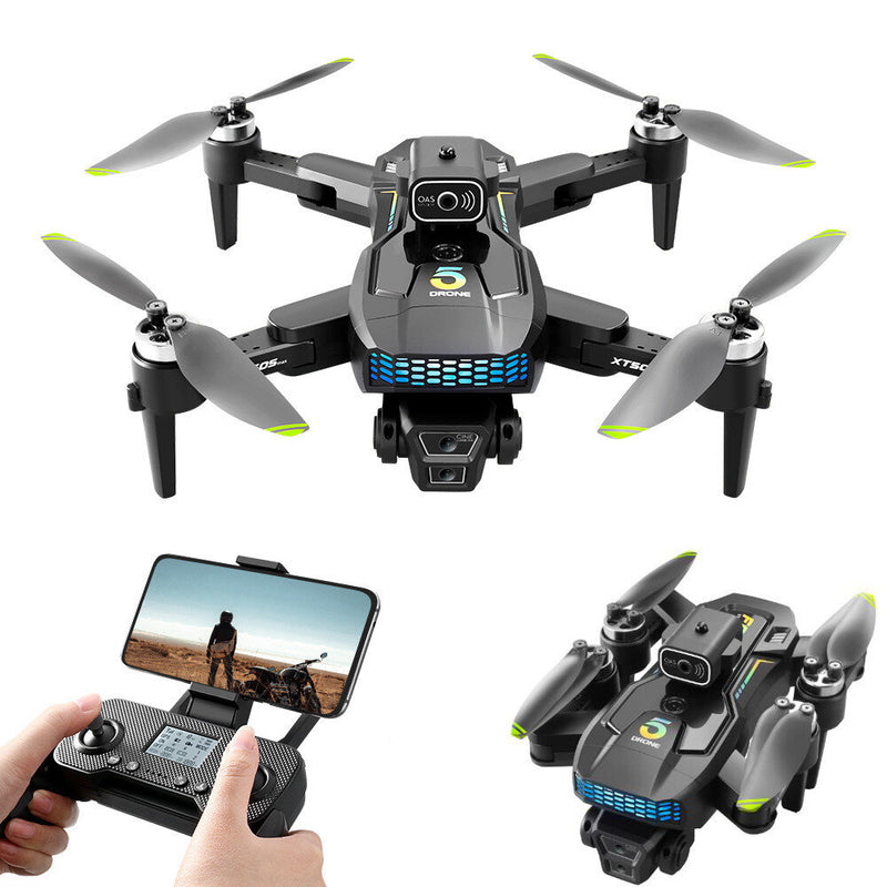 LSRC XT505 GPS 5G WiFi FPV with 720P HD Dual Camera Servo Gimbal 360° Obstacle Avoidance Optical Flow Positioning Brushless Foldable RC Drone Quadcopter RTF