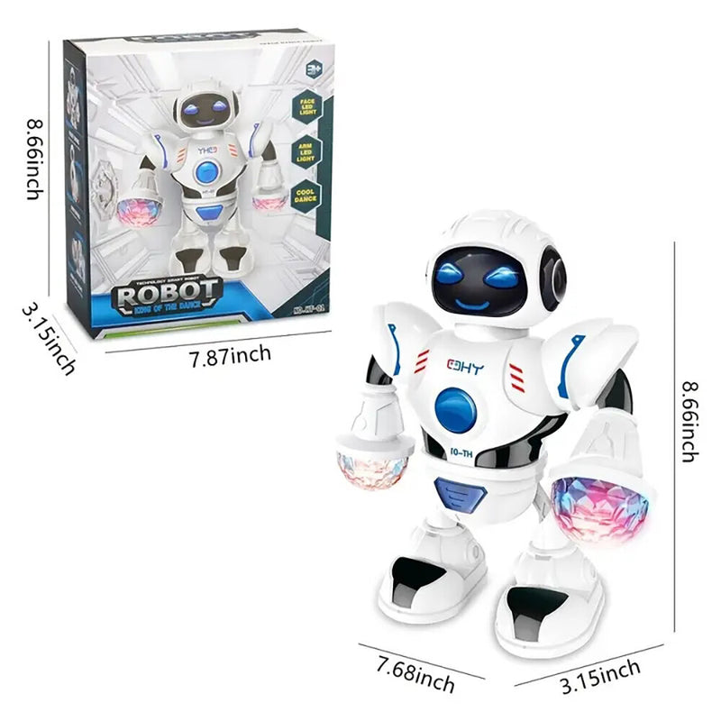 Electric Dazzling Dancing Robot Educational Parent-child Interaction Robot Toy with LED Light Music Children's Toys