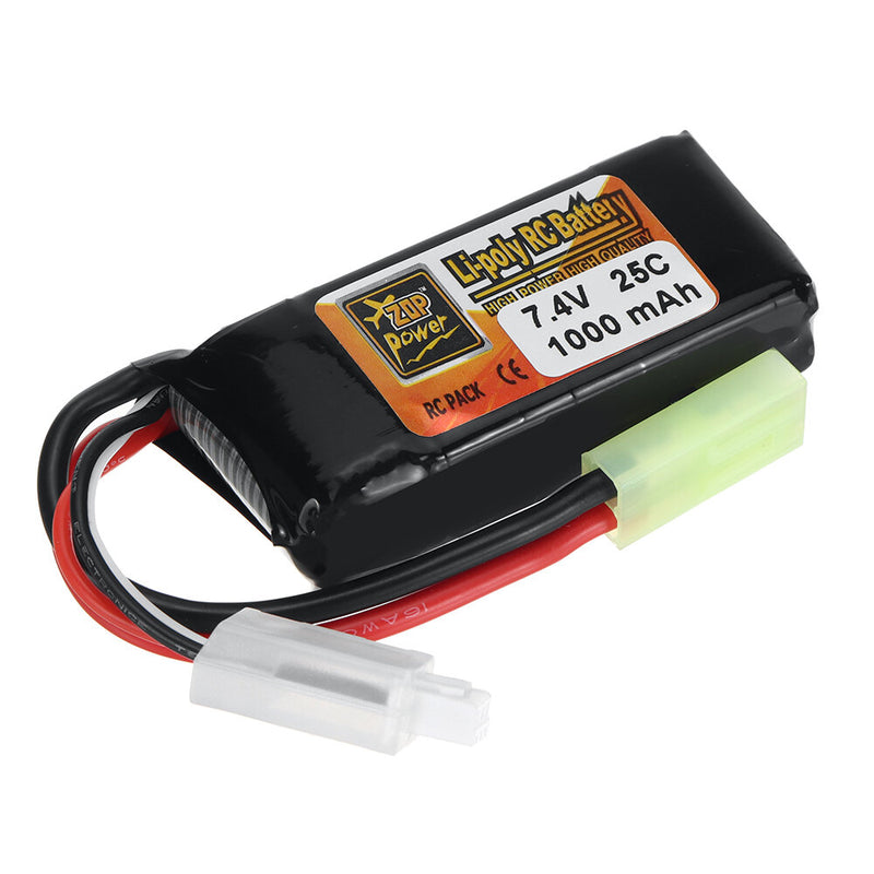 ZOP Power 2S 7.4V 1000mAh 25C LiPo Battery T Plug for RC Car Airplane Helicopter FPV Racing Drone