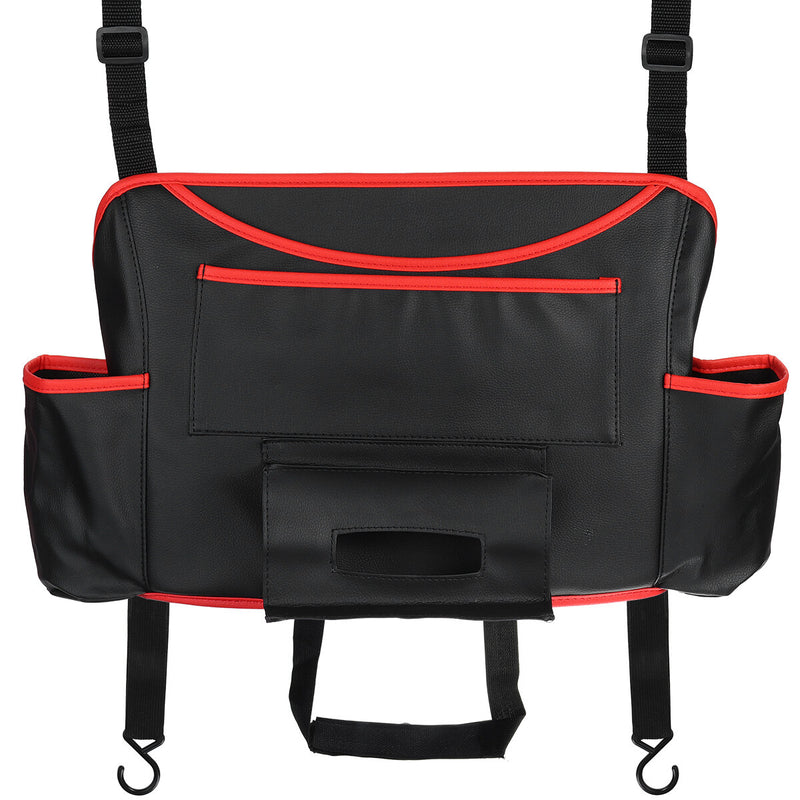 Car Seat Storage Bag Waterproof PU Leather Multi-Function Storage Bags With Multiple Compartments