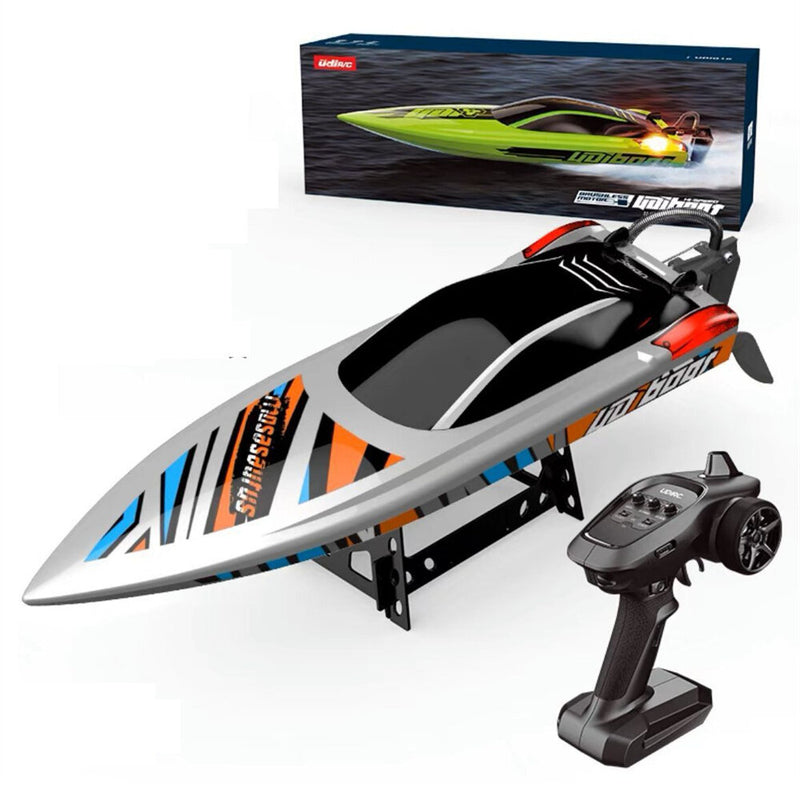 UDIRC UDI018 2.4G 4CH 40km/h Brushless RC Boat Speedboat LED Lights Self-Righting Water Cooling System Remote Control RTR Waterproof High Speed Vehicles Models Toys