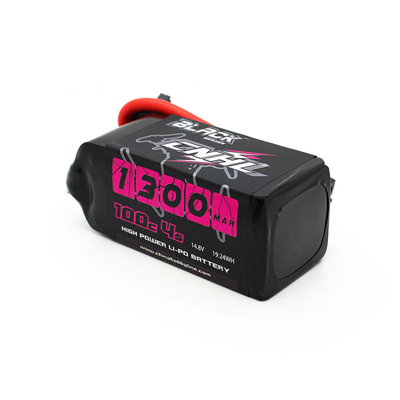 CNHL Black Series 4S 14.8V 1300mAh 100C LiPo Battery XT60 Plug for RC FPV Racing Drone Airplane Helicopter