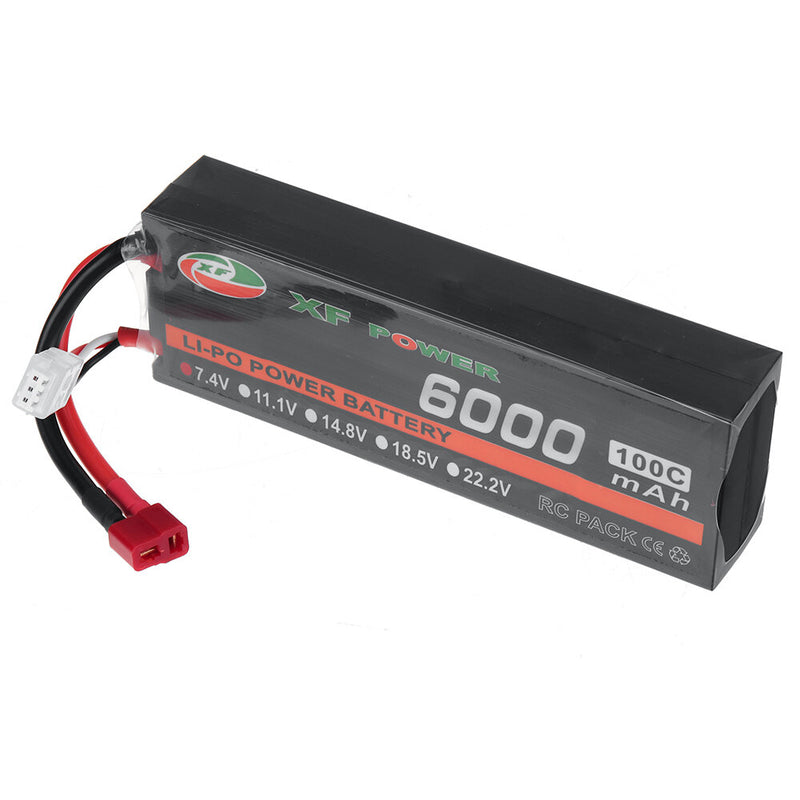 XF POWER 7.4V 4000mAh 100C 2S LiPo Battery T Deans Plug for RC Car