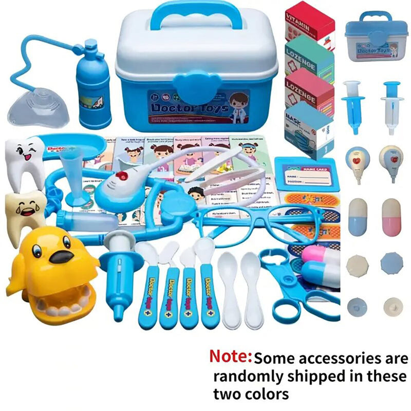 Doctor Role-Play Set Kids Fun Medical Tool Box with Stethoscope Boys Girls Games Toys Christmas Gifts Thanksgiving Day