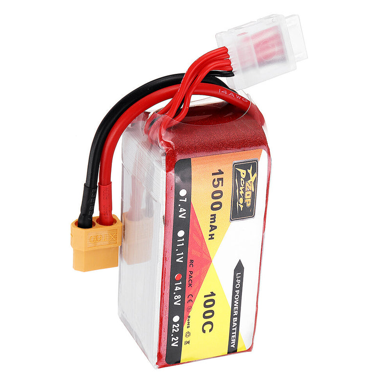 ZOP POWER 14.8V 1500mAH 100C 4S Lipo Battery With XT60 Plug for Eachine Wizard X220S FPV Racer RC Drone