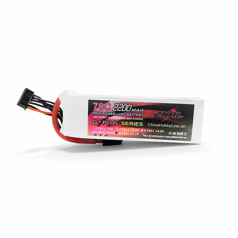 CNHL G+Plus 22.2V 2200mAh 70C 6S LiPo Battery XT60 Plug for Long Range RC Drone FPV Racing