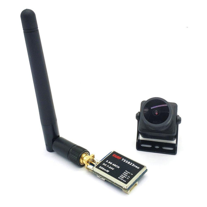 Upgraded EWRF TS5823 Pro 5.8GHz 40CH 600mW FPV Transmitter VTX With CMOS 1200TVL Camera For RC Drone