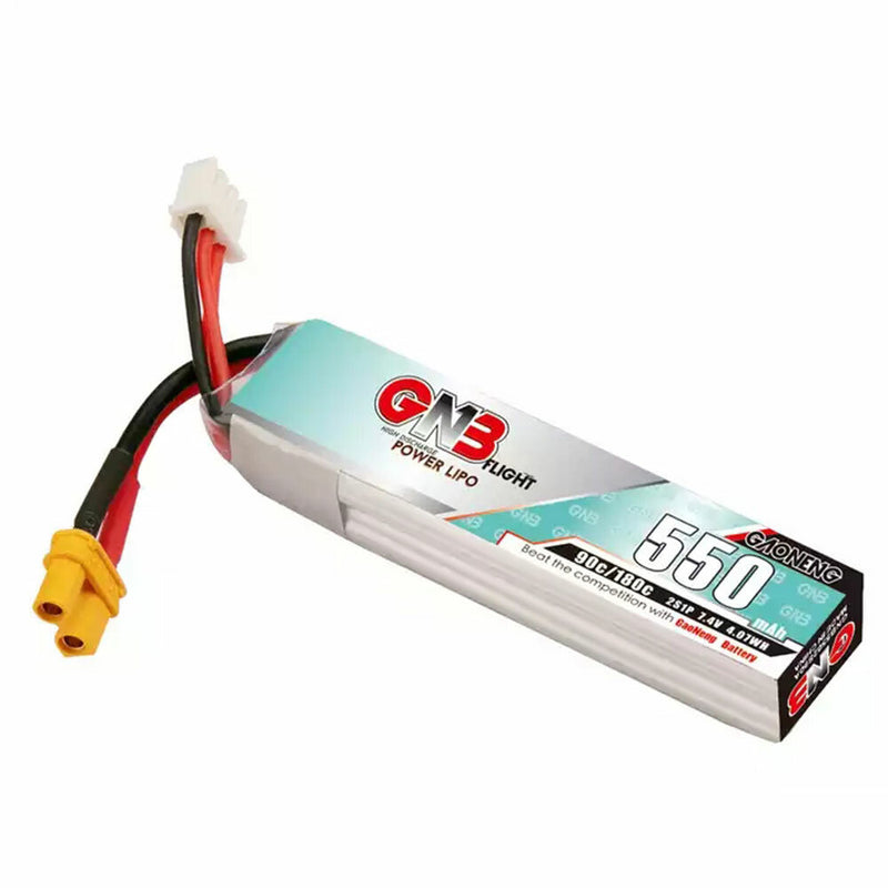 Gaoneng GNB 7.4V 550mAh 90C 2S XT30 Plug Lipo Battery for Happymodel Crux3 TinyGo Beta75 Pro Whoop RC FPV Racing Drone