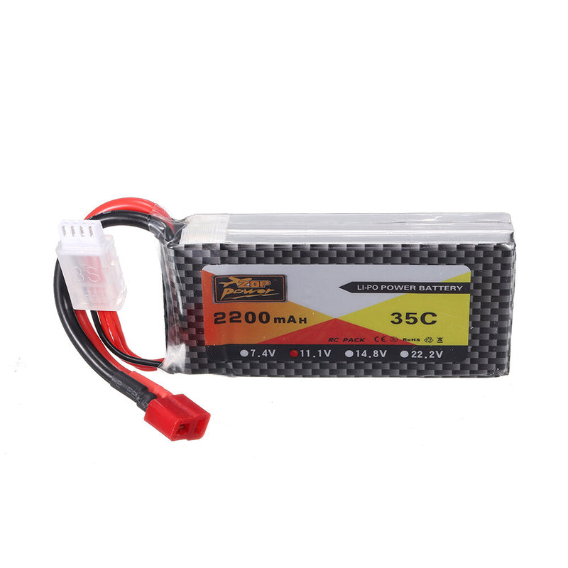 ZOP Power 11.1V 2200mAh 35C 3S Lipo Battery T Plug For RC Models