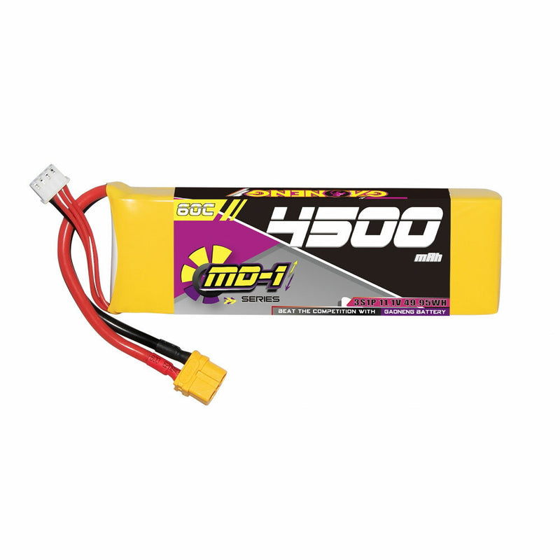 Gaoneng GNB 11.1V 4500mAh 60C 3S LiPo Battery T Plug / XT60 Plug for 1/10 1/8 1/7 Scale RC Car RC Airplane Helicopter MultiCopter RC Boat