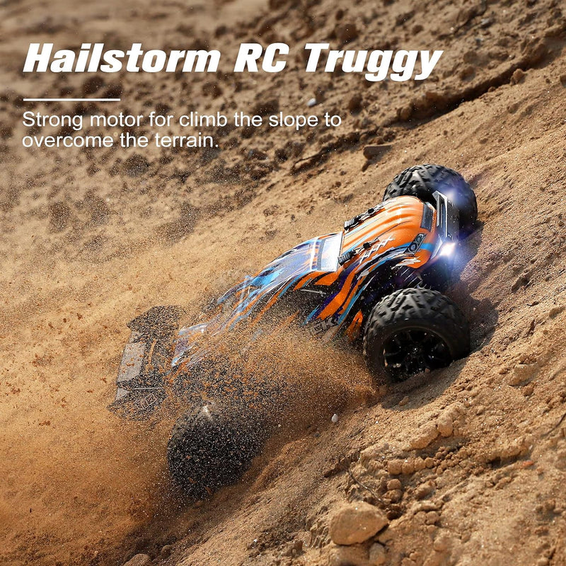 HAIBOXING RC Cars, 1:18 Remote Control Car For Adults, 4wd High-Speed Hobby RC Truck 36km/h Fast RC Drift Car Waterproof Off-Road Electric RC Buggy With 2 Batteries, RC Vehicle toy Gift For Boys, Kids