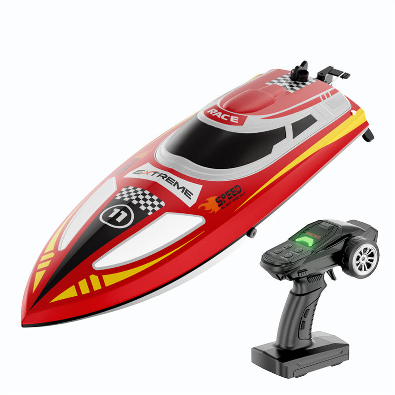 Flytec V003 RTR 2.4G 30km/h RC Boat High Speed Competitive Racing LED Lights Waterproof Auto Capsize Reset Self-Righting 3 Speed Ultra Long Using Time Water Cooling System Vehicles Models Toys