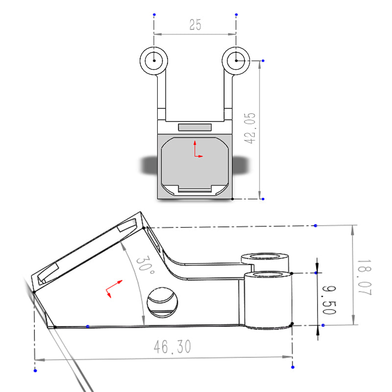 URUAV 30 Degree GPS Mount Holder for M8Q/BN-220 GPS Module