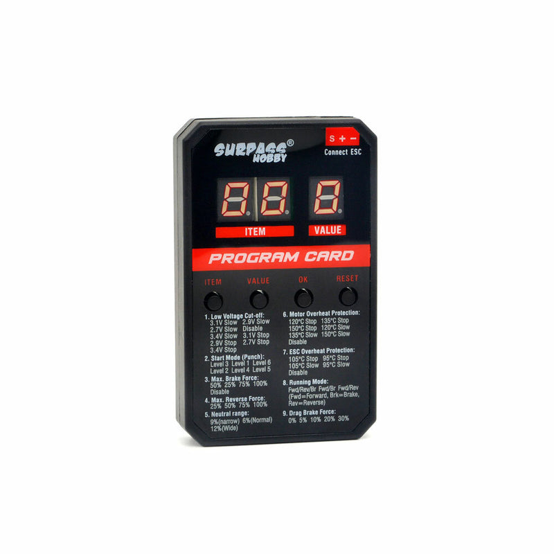 Surpass Hobby Rocket V2 LED Program Card for 45A 60A 80A Brushless Waterproof Electronic Speed Controller 1/10 RC Car Vehicles Parts