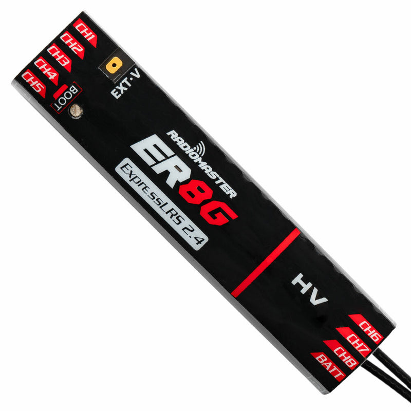 Radiomaster ER8-G/ER8-GV 2.4GHz 8CH ExpressLRS ELRS RX 100mW PWM Receiver Support Voltage Telemetry for FPV RC Drone Airplane Glider