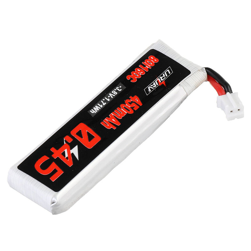 5Pcs URUAV 3.8V 450mAh 80C/160C 1S Lipo Battery PH2.0 Plug for Happymodel Crux3 EMAX EZ Tinyhawk II 75mm Tiny7 Happymodel Snapper7