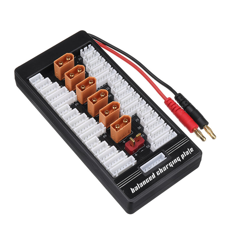 2-6S XT60 Plug Parallel Charging Board Para Board XT60 Plug 4.0MM Banana Plug T Plug Input for Imax B6 B6AC Charger