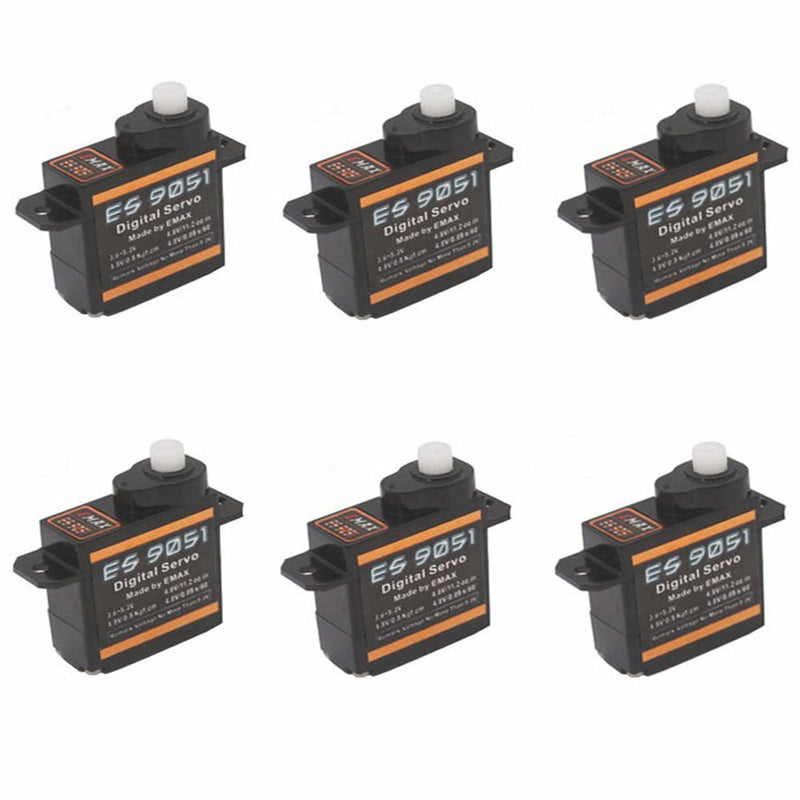 6PCS Emax ES9051 4.3g Digital Mini Servo For RC Model