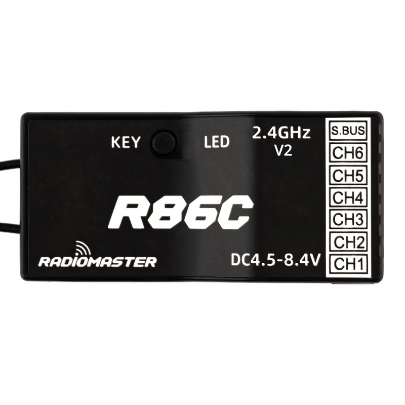 Radiomaster R86C V2 6CH/8CH Compatible PWM SBUS RC Receiver for Jumper T-Lite V2 Radiomaster TX12 T16S Transmitter