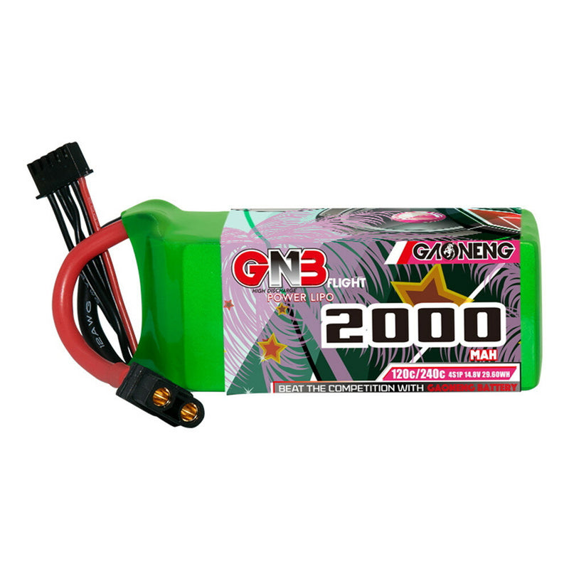 Gaoneng GNB 14.8V 2000mAh 120C 4S LiPo Battery T/XT60/XT90/EC5 Plug for FPV Racing Drone