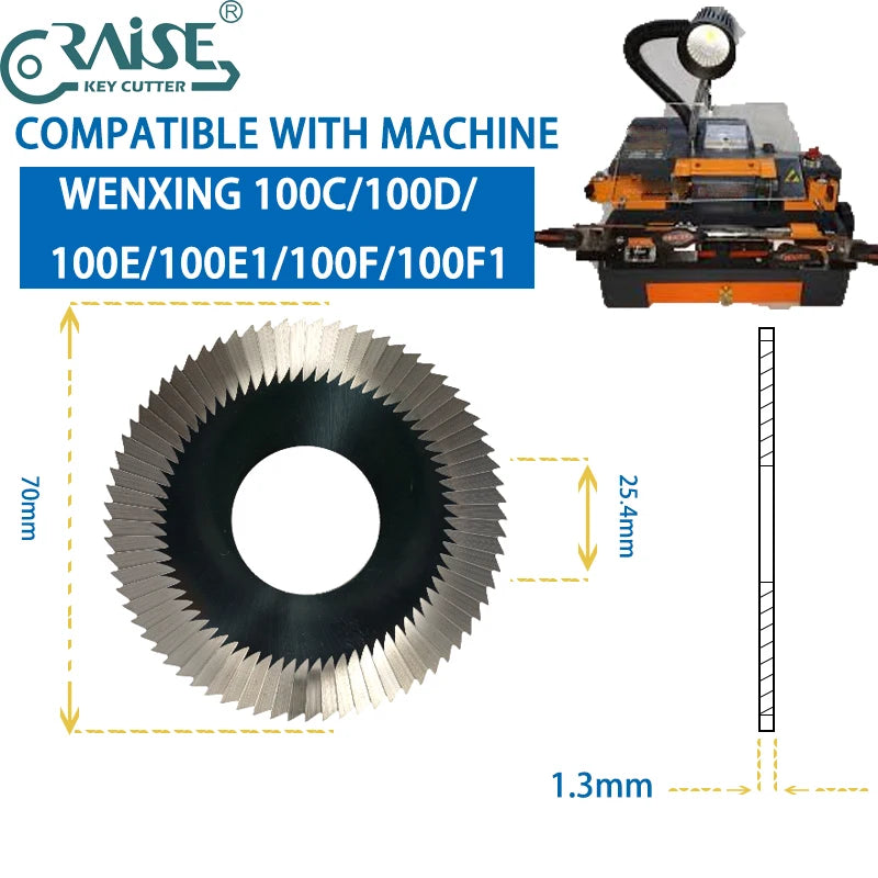 Carbide Face Milling Cutter 0020A C.C.For Wenxing Key Cutting Machines 100D.100E.100E1.100F.100F1 Hard Metal Side Milling Cutter