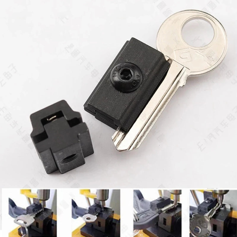 GOSO Special Vertical Clamp Locksmith Supplies Auxiliary With Tooth Opening Double-sided Tooth Fixture Flat Keys Adapter