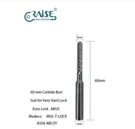 RAISE Carbide Burr Die Grinder Drill Cutter For Lock KESO ASSA ABLOY Medeco Cylinder Breaker Locksmith Tool to Open Door Locks