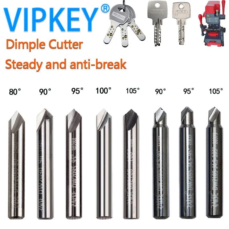 Raise Carbide Dimple Cutter 90° 95° 100° milling cutter for Vertical Key cutting Machine to duplicate key Locksmith Tools