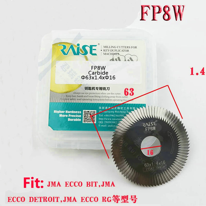 RaiseTungsten Steel FP8W Tungsten Steel Three-sided Edge Milling Cutter φ63x1.4xφ16 JMA ECCO Key Machine Blade Saw Blade Vipkey