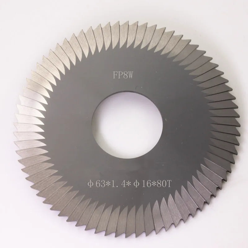 RaiseTungsten Steel FP8W Tungsten Steel Three-sided Edge Milling Cutter φ63x1.4xφ16 JMA ECCO Key Machine Blade Saw Blade Vipkey